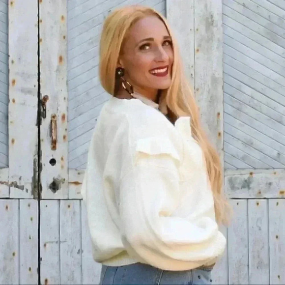 STEPH Cream Knit Sweater - Picture 3 of 4